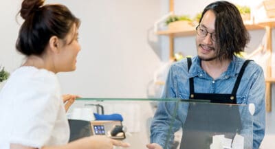 customer buying weed at a cannabis dispensary near me in scarborough.