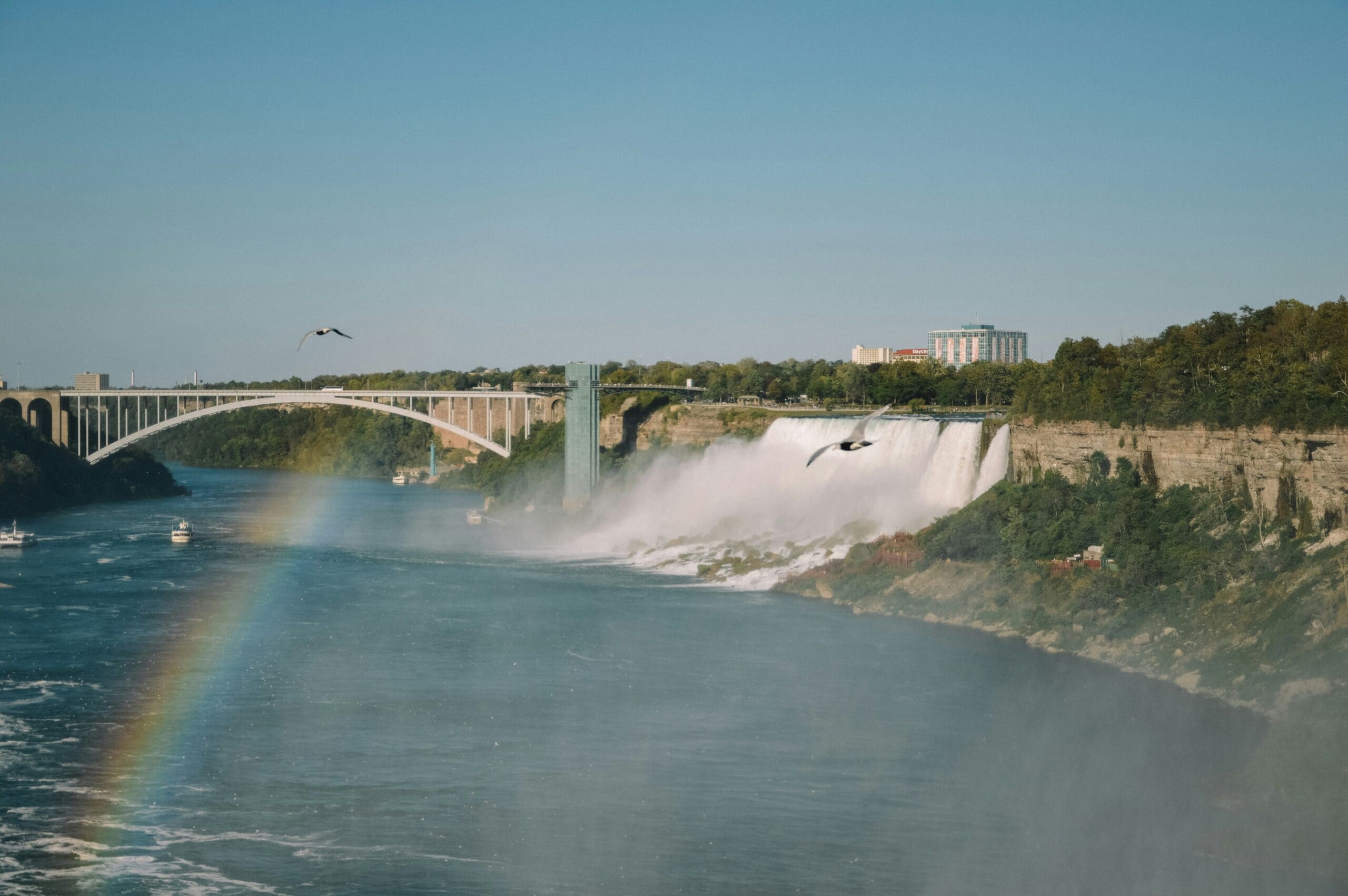 Niagara Falls misty rainbow