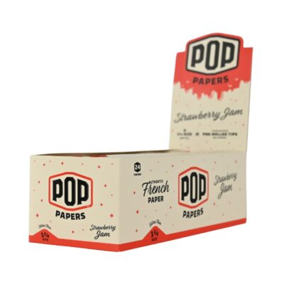 Pop Paper | 1 1/4 Ultra Thin Paper and Flavoured Tips | Strawberry Jam