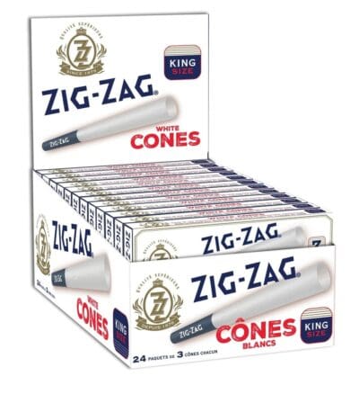 Zig Zag | King Size White Pre Rolled Cones | 3Pk
